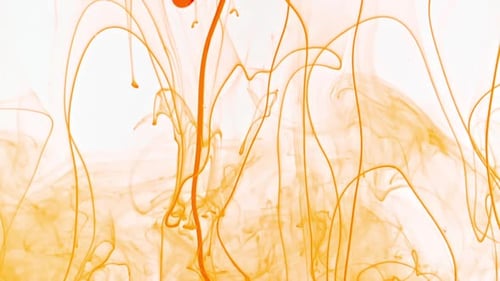 Abstract Orange Paint Swirling and Blending