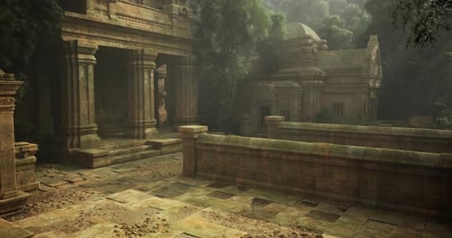 Ancient Ruins Amidst Lush Greenery Present a Glimpse of Forgotten History