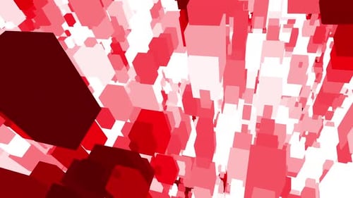 Dynamic Red Geometric Abstract Loop Background
