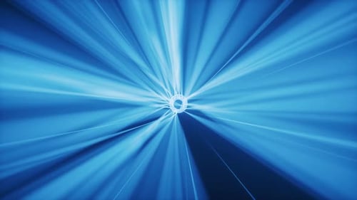 Glowing neon lines tunnel