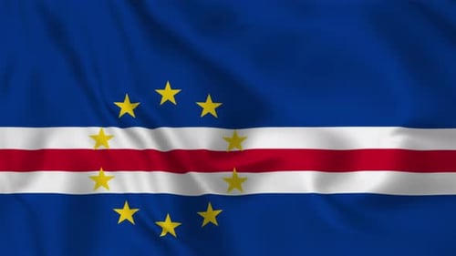 Waving Flag of Cape Verde