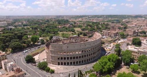 Rome Colosseum Aerial View, Italy