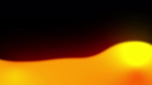 Filmmusik Wellen aus geschmolzener Lava: Abstrakter, glühender oranger und goldener Farbverlauf