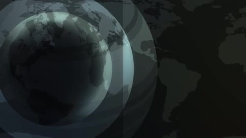 Animated Global Communication Background with Rotating Earth