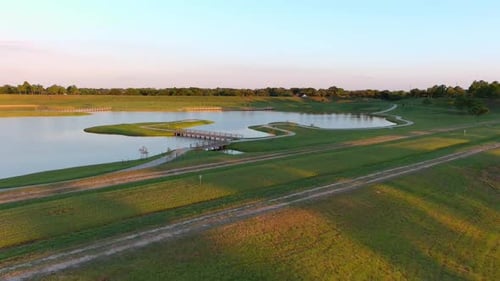 Vista aérea do distrito de Katy Boardwalk em Katy Texas