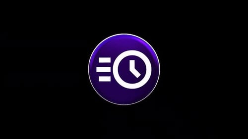 Modern 3D Rotating Icon for Time and Settings