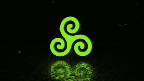 Animation 3D du symbole de la religion du druidisme