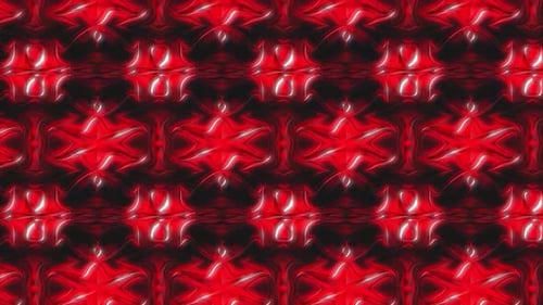 Seamless Fluid Red Metallic Abstract Pattern Loop
