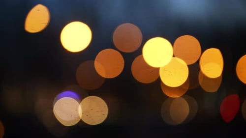 Abstract Night Lights in Soft Bokeh Style