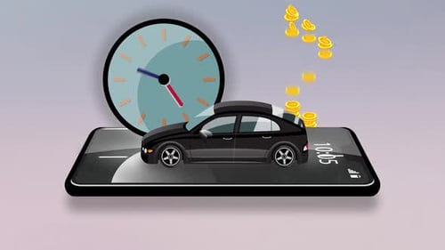 Taxi Order 3D Phone Black car