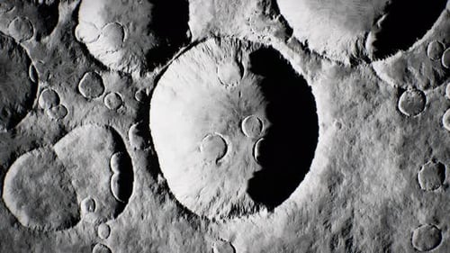 Moon Surface Detail Reveals Large And Small Craters
