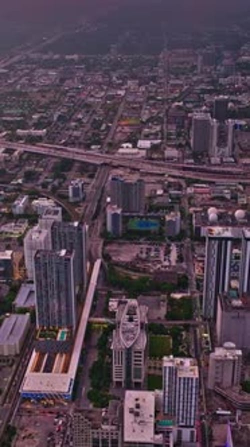 Aerial view of Miami showcasing city layout and urban landscape
