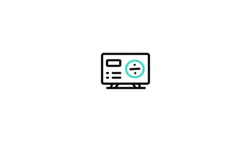 Business Data Presentation Icon Animation in Flat Design