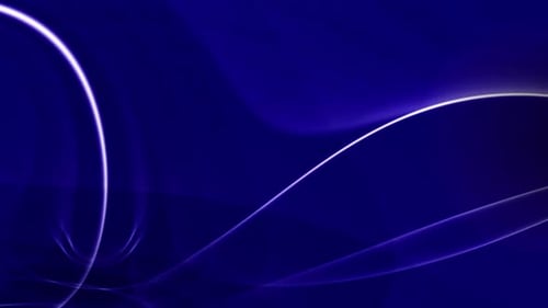 Abstrait néon, vagues blanches, fond bleu