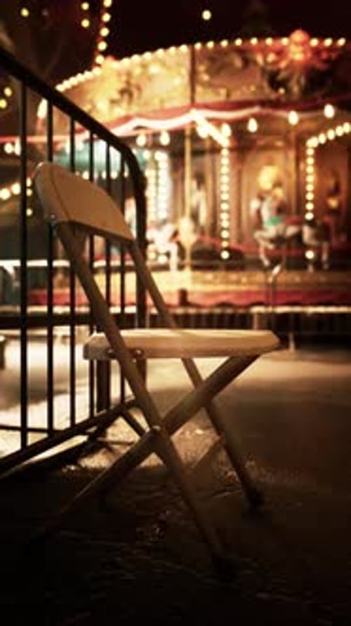 Wooden Chair By Night Carousel