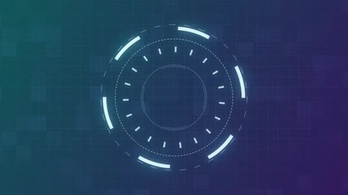 Futuristic HUD Scan Circle Interface Reveal Animation