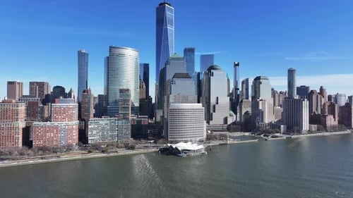 New York Skyline At Manhattan In New York United States.