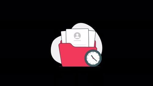 Data Retention Concept Animation Video - Transparent