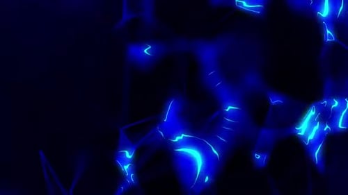 Abstract Blue Glowing Lines Fluid Technology Background