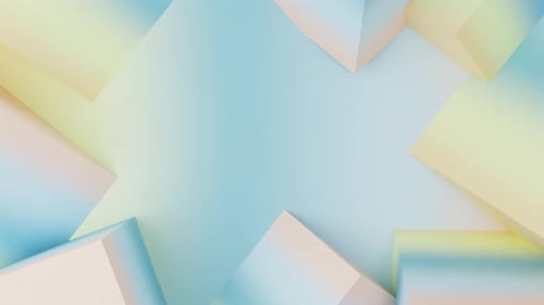 Abstract Pastel Geometric Shapes Framing Animation