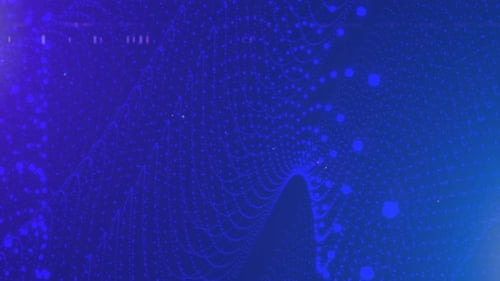 Abstract Futuristic Particle Wave Network Seamless Loop