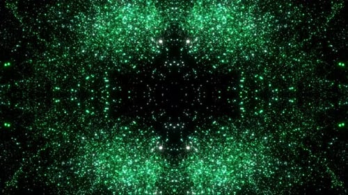 Elegant Green Glittering Particle Background Loop