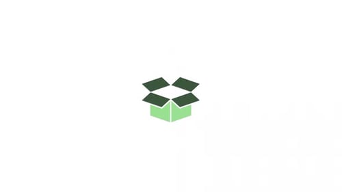 Animated Box Opening with Green Checkmark Icon