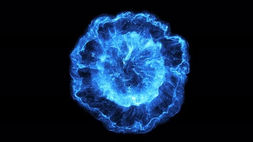 Abstract Blue Energy Burst Reveal Transition