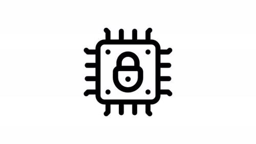 encrypted line icon animation