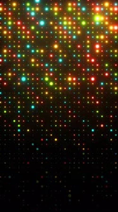 Lumières clignotantes multicolores.