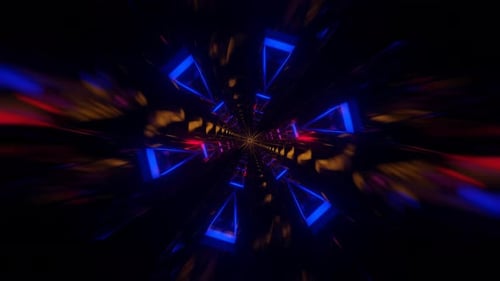 VJ Loop avec des visuels futuristes surréalistes avec des éléments hypnotiques clignotants