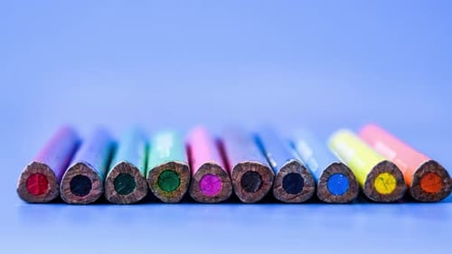 Zoom in Out Crayons Colored Pencils Background