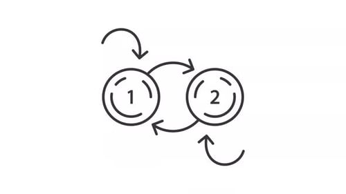 Flat Design Animated Process Cycle Loop Icon