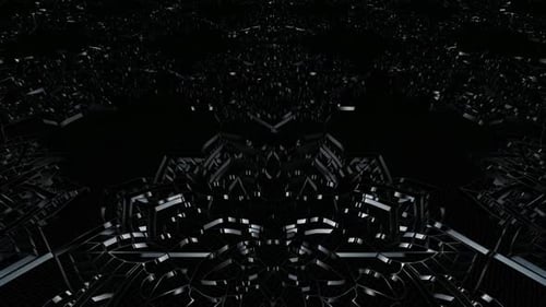 Abstract Geometric Metallic Pattern Animation Loop Background