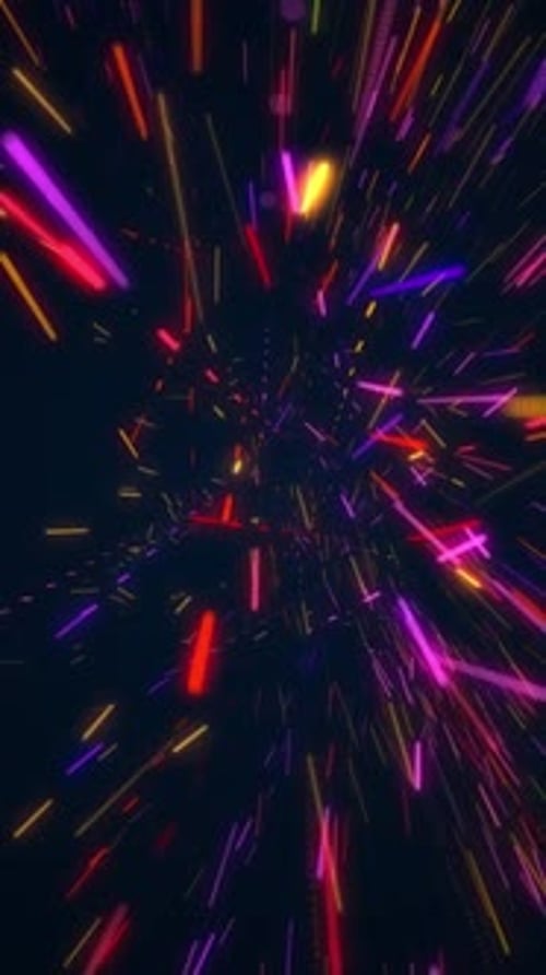 Vertical video - Colorful Neon Digital Data Particles Background