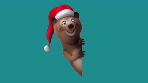 Fun 3D cartoon bear(with alpha channel included)