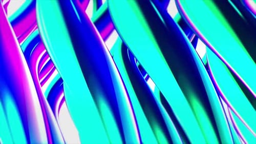 Abstrakter 3D-Hintergrund mit Wellenlinien in leuchtenden Farben.