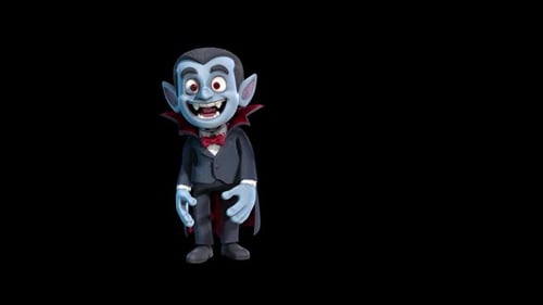 Animated Cartoon Vampire Character Poses and Movements