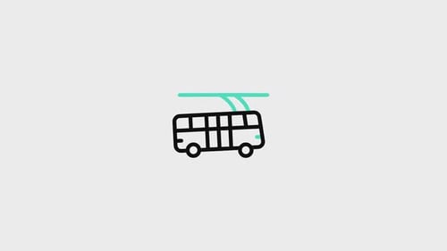 Trolleybus Animated Icon