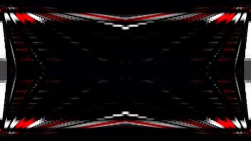 Red And White Kaleidoscopic 3D Cubes Pattern Background Vj Loop In 4K