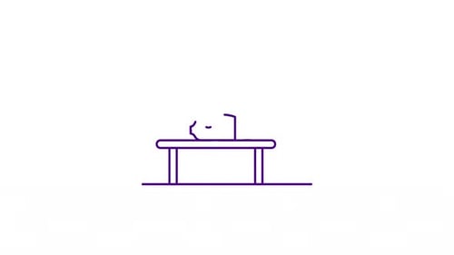 Flat Design Animation of a Person Bench Pressing