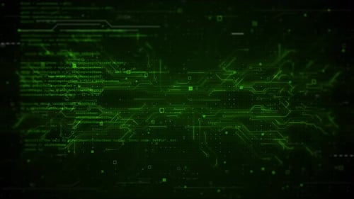 Programming Language Digital Cyberspace Computer Programming Code Animation Background. Data High Te