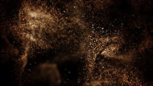 Abstract Golden Shimmering Particles Background Loop