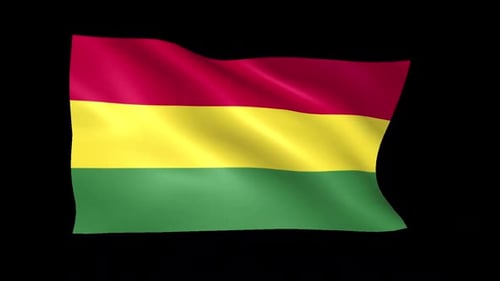Realistic Waving Bolivian Flag Seamless Loop Animation