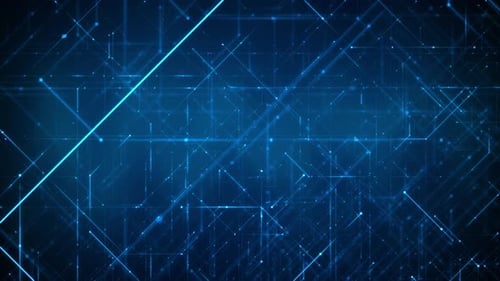 Futuristic Geometric Connections: Hi-Tech Data Flow with Connected Dots and lines