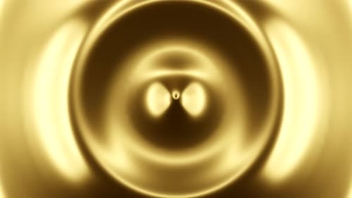 Golden Liquid Ripple Expanding Circle Loop Animation