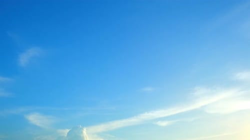 Timelapse of the blue sky with white clouds, Time-lapse footage.
