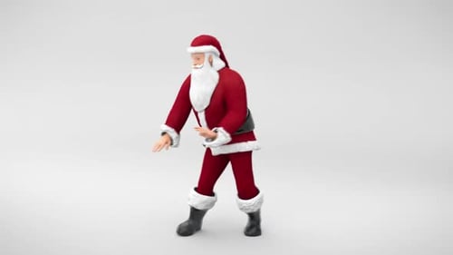 3D Animated Santa Claus Character Performing Dance Moves