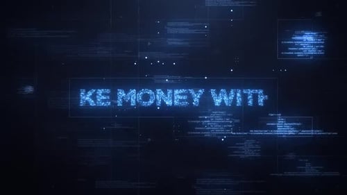 Futuristic Digital Code Text and Logo Reveal Opener