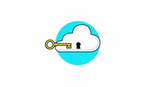 4k Cloud File Access Concept Animation Video